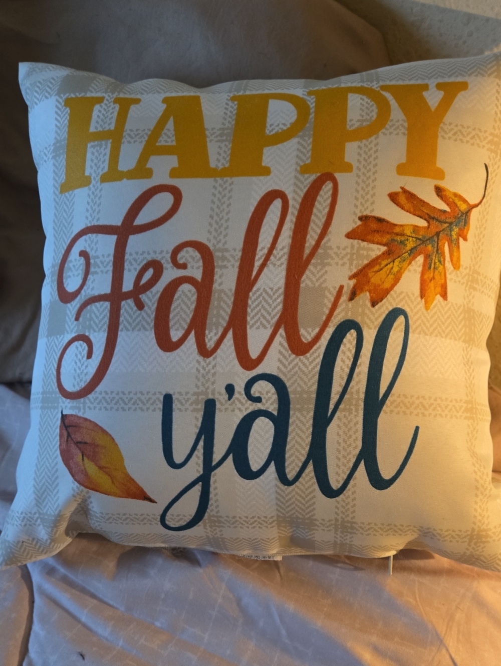 happy fall yall pillow